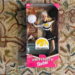 University Iowa Hawkeye Barbie 1996 NIB